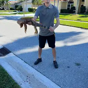 nick w an iguana