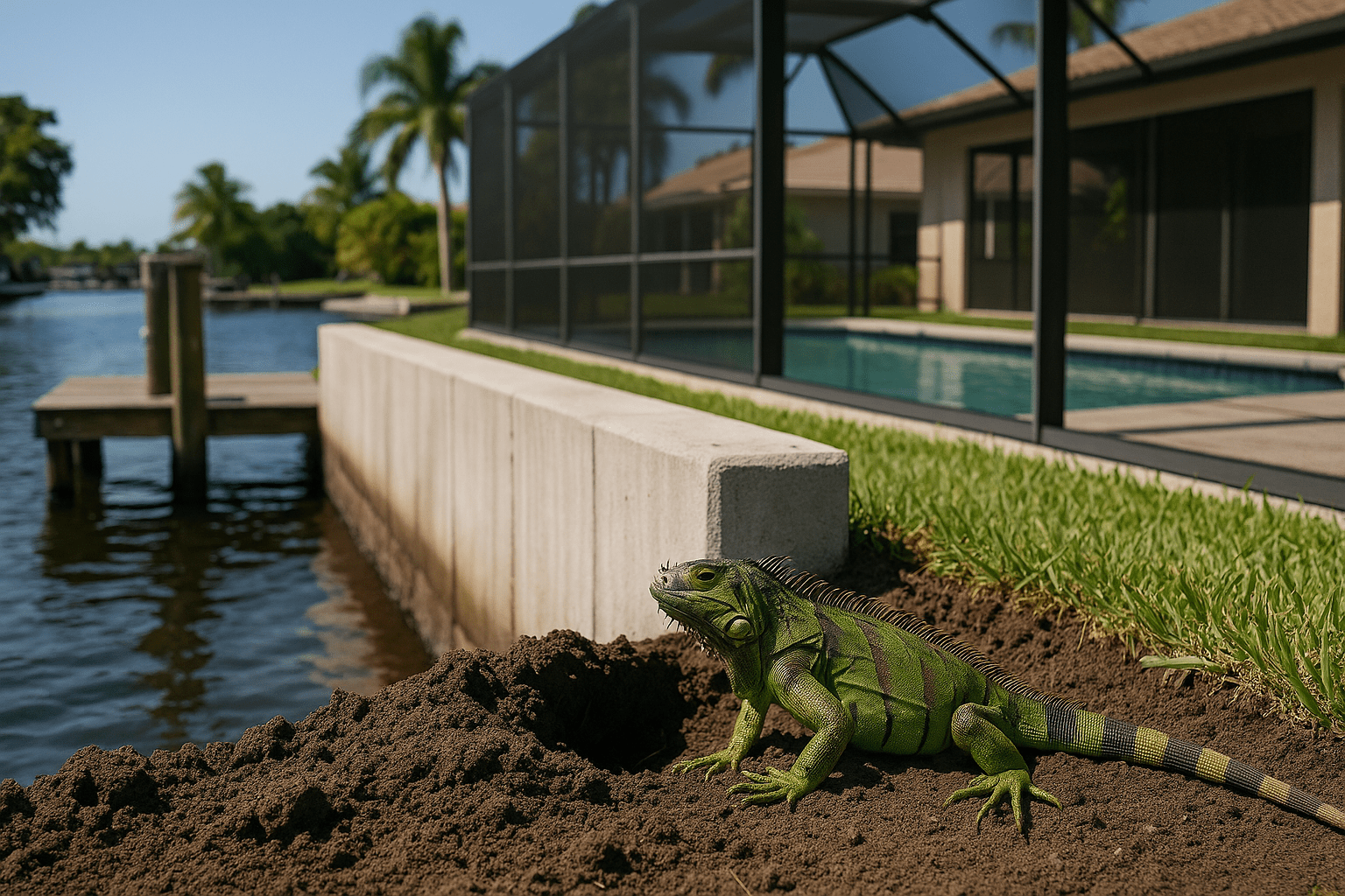 How to Stop Iguanas from Digging Burrows by SoFlo Iguana Pros