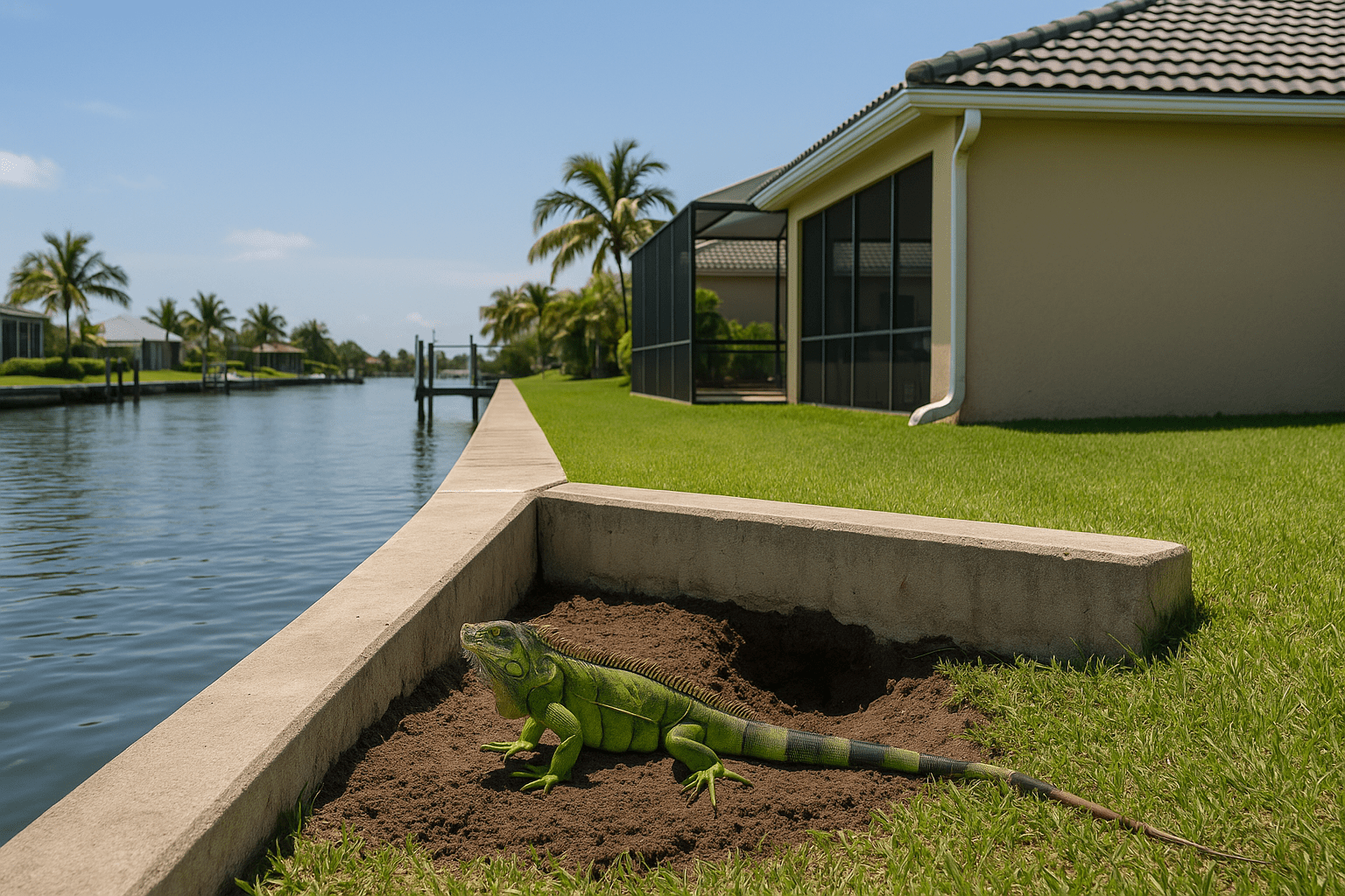 Iguana Burrow Removal by SoFlo Iguana Pros