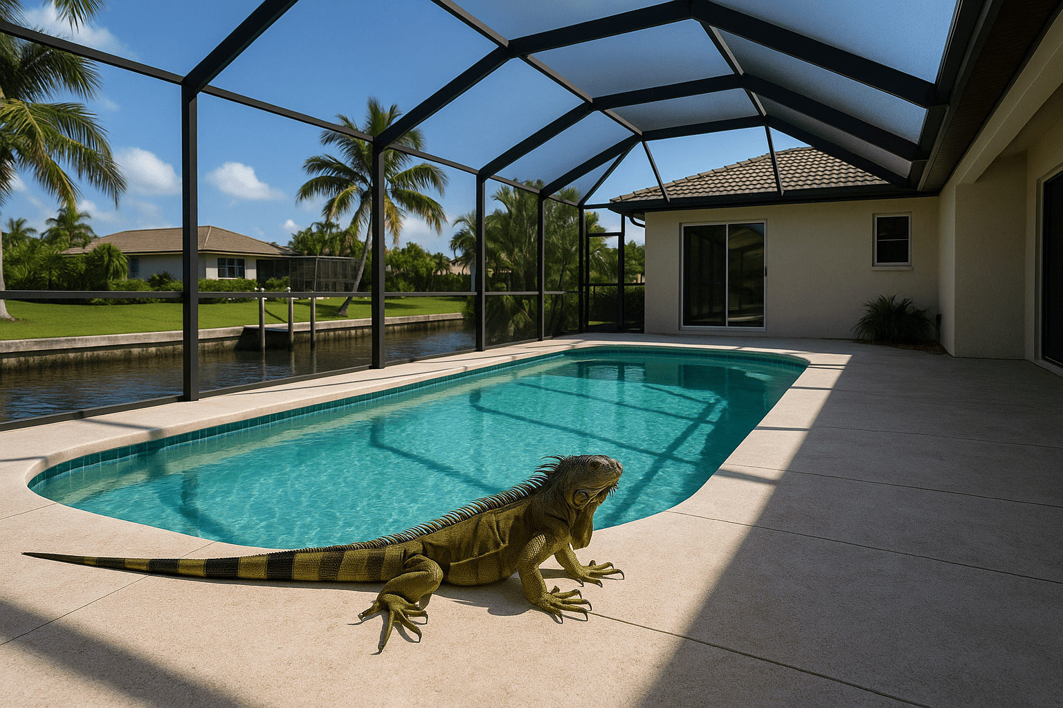 Iguana Prevention for Pool Areas by SoFlo Iguana Pros