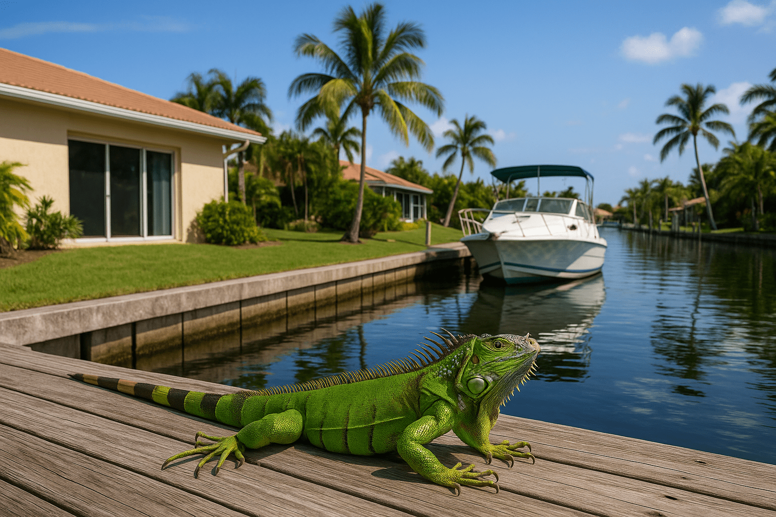 Iguanas on My Dock by SoFlo Iguana Pros
