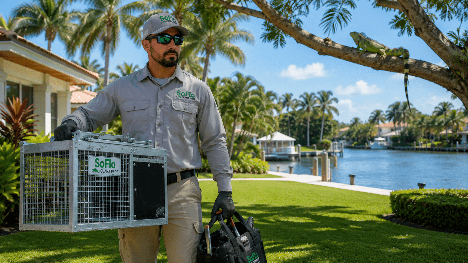The Tools of the Trade: How We Trap, Relocate & Protect Your Property from Iguanas Professional iguana trapping in Palm Beach County by SoFlo Iguana Pros