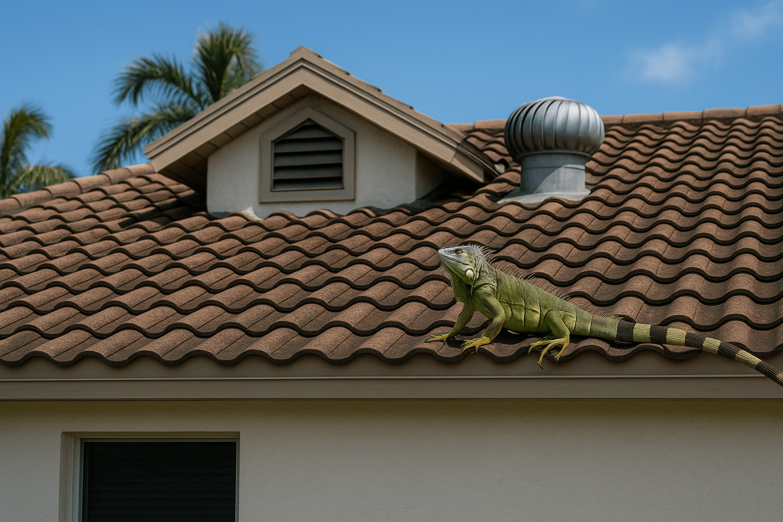 Wildlife Removal from Roofs by SoFlo Iguana Pros