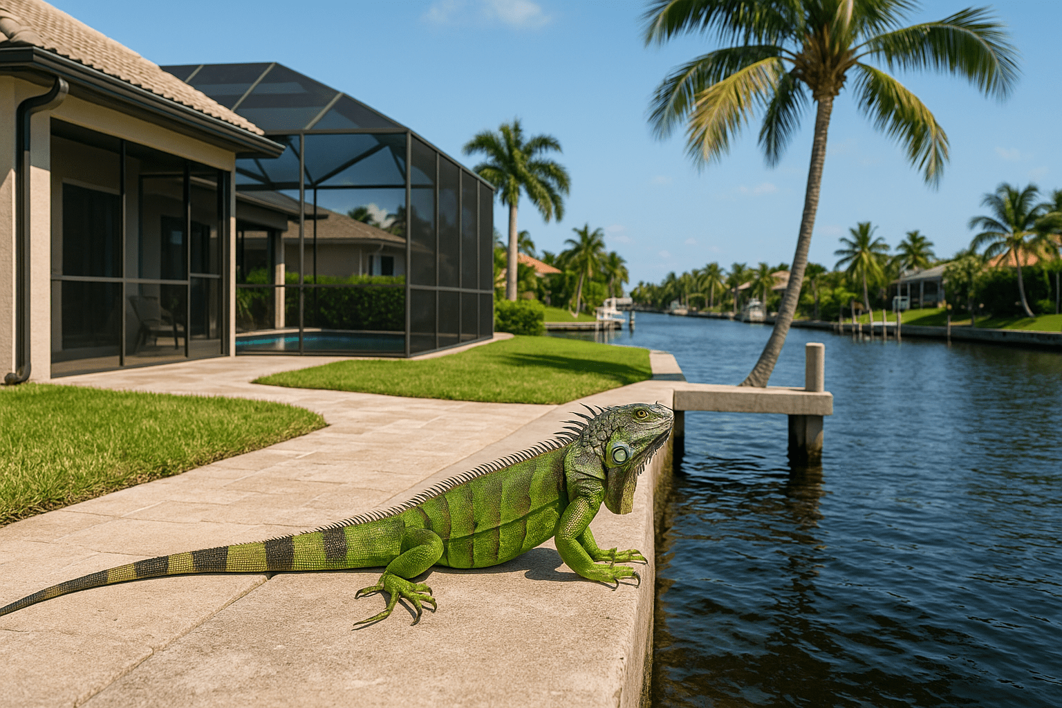 Wildlife Removal from Waterfront Properties by SoFlo Iguana Pros