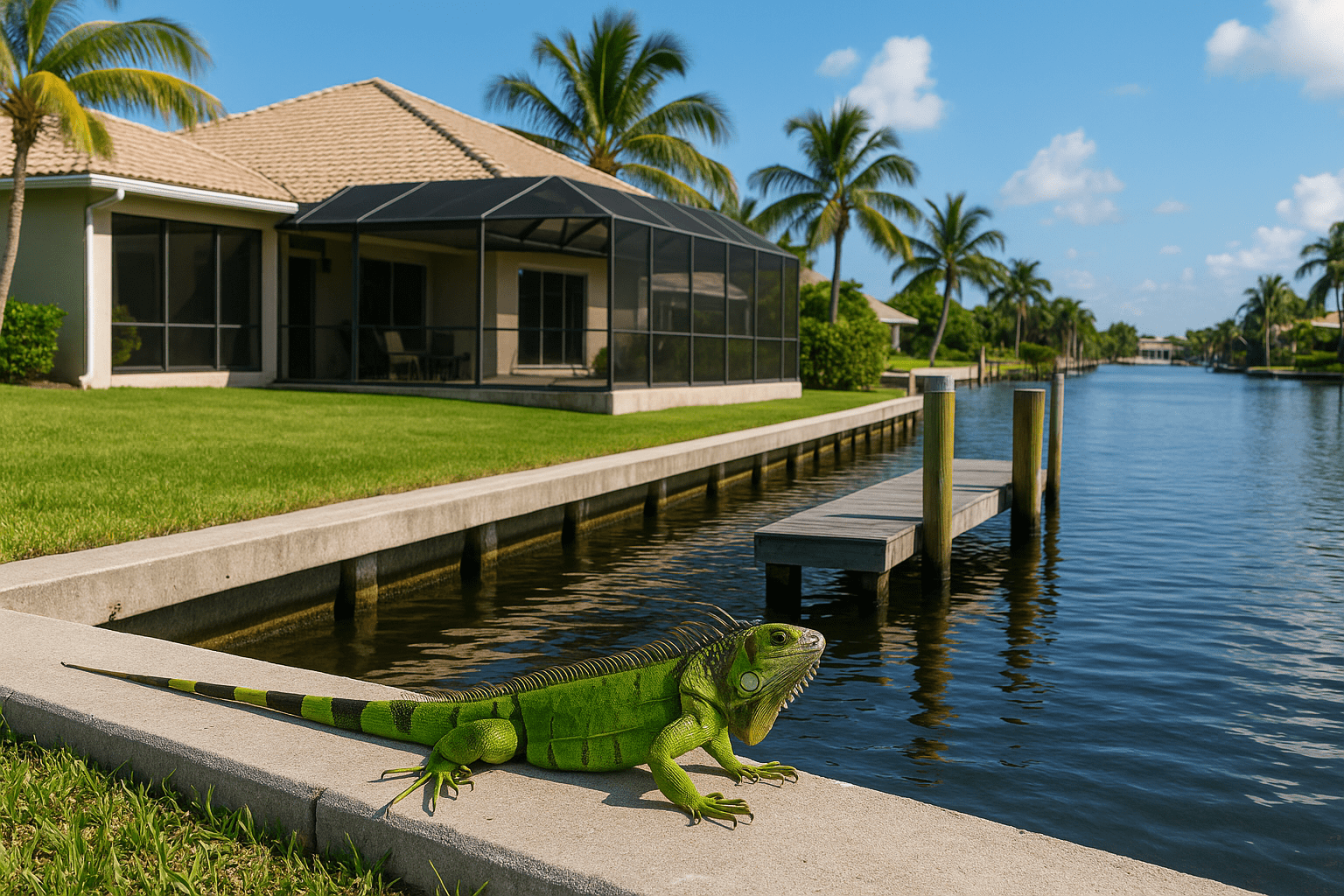 Wildlife Removal from Waterfront Properties by SoFlo Iguana Pros